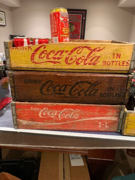 Vintage Coca Cola crates 