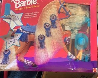 Barbie western star horse 