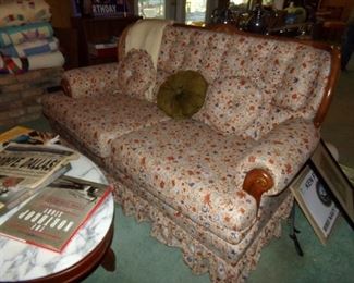 nice Sofa/love Seat - Marble Top Table