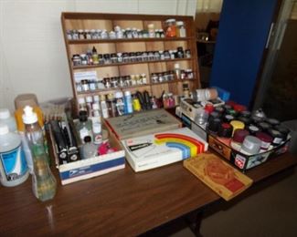 Hobby/Craft Paint station and all the paints