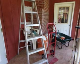Ladder - Wheel Barrow - Two Wheel Dolly - Fishing Poles