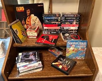Albums, VHS movies, CDs, DVDs