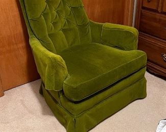 Vintage green chair rocking chair