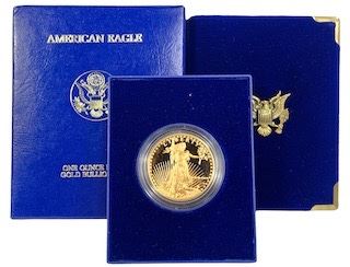 1986 Gold American Eagle $50 Proof Coin 1 Troy Oz Gold