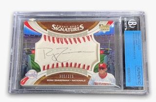 Mint 2006 Upper Deck Sweet Spot #139 Ryan Zimmerman Baseball Autograph 275. Washington Nationals Beckett Authenticated.