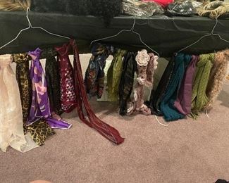 Scarves, a lot of beautiful scarves