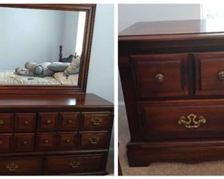 Bedroom Dresser With Mirror And Matching Nightstand