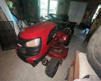 Craftsman Riding Lawnmower with attachment options. 