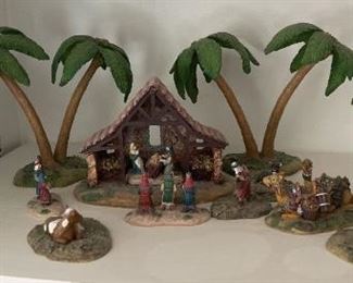 Hawthorne Miniature 1996 Turner Entertainment Nativity Scene