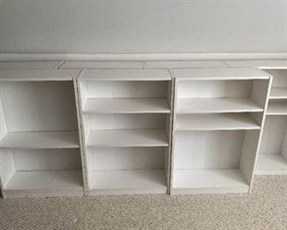 Lot Of 7 Bookshelves White