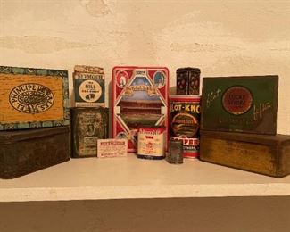 Metal Tin And Container Lot