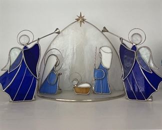 Stain Glass Nativity Scene