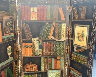 7 feet tall 3 panel hand painted heavy screen