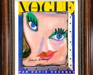 DAVID HOCKNEY Hand Signed Signature  Pop Art  framed