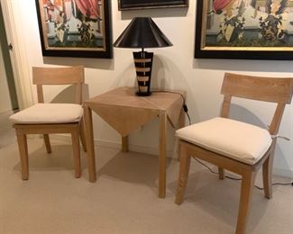 Italian hand crafted chairs and table