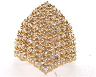 designer gold and diamond ring