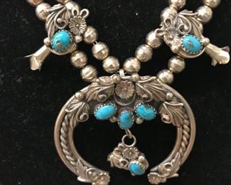 A beautiful sterling Squash Blossom