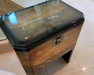 TERRIFIC PAINTED CHEST TABLE