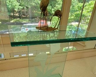 SHOW STOPPING ETCHED GLASS TABLE