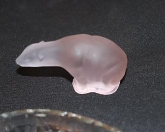 Lalique Purple polar bear - stamp is rubbed off