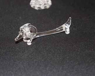 Glass dachsun figurine