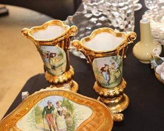 24k gold handpainted porcelain