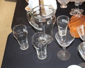 Coca Cola pitcher set with 3 glasses