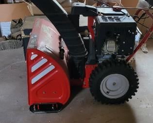 TroyBilt snowblower. Appears unused.