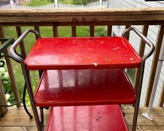 Vintage Metal Beverage Cart