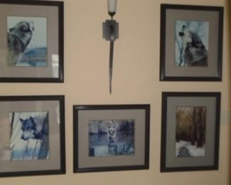 Wall Art with coyote framed prints