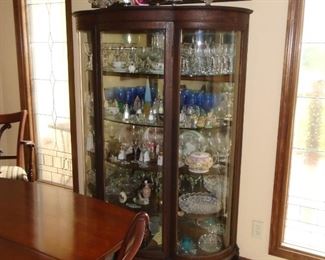 large vintage curio cabinet
