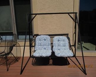 wrought iron glider