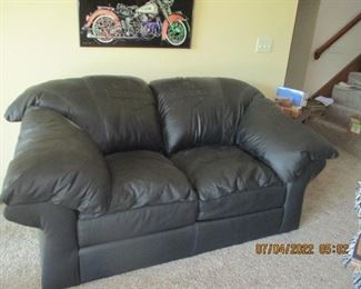 Harley Davidson Love seat - by Leather Works