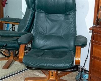 MCM style Chair with Ottoman
