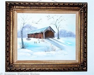 Beautiful Framed Oil on Canvas