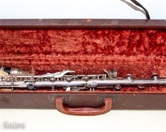 Vintage Silver Plate Clarinet