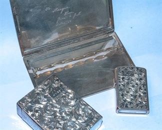 Sterling Silver Cigarette Set