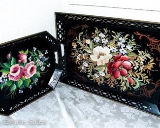 Vintage Painted Trays