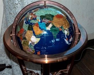 Inlaid World Globe