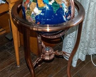 Inlaid World Globe