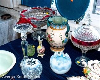 Vintage Glass - Depression Glass - Vaseline Glass
