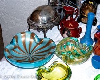 Vintage Glass - Depression Glass - Vaseline Glass