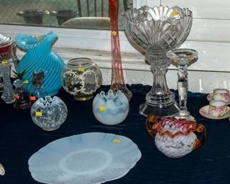 Tables of Vintage Ceramics and Glasware