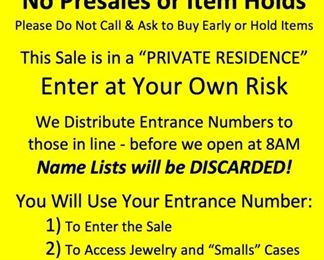 SALE GUIDELINES - PLEASE READ!!