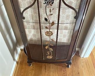 Chippendale Walnut Showcase, 1950s