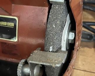  Vintage McGraw Edison 5" Bench Grinder model T660116B 