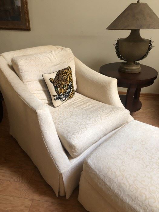 Marge Carson Chair & Ottoman