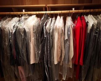 Designer medium business suits and more; all dry cleaned ready to wear