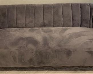 Amazing Grey Plush Shell Sofa