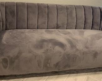 Amazing Grey Plush Shell Sofa